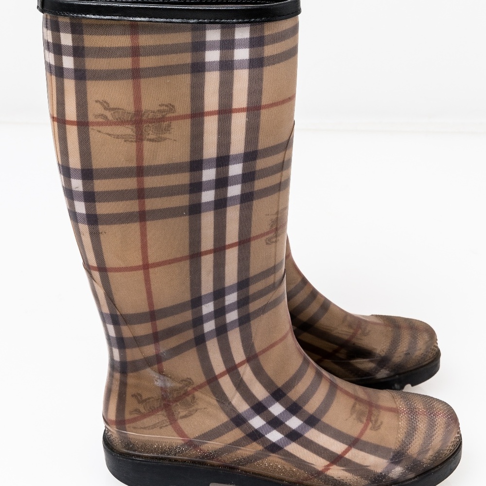 Burberry Haymarket Check Rainboots Size 41 - Picture 3 of 8